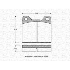 363702160544 MAGNETI MARELLI Комплект тормозных колодок, дисковый тормоз