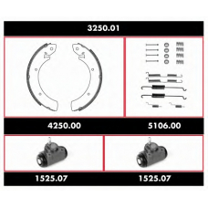 3250.01 WOKING Комплект тормозов, барабанный тормозной механизм