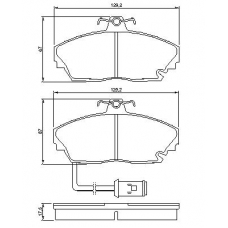 0 986 424 182 BOSCH Комплект тормозных колодок, дисковый тормоз