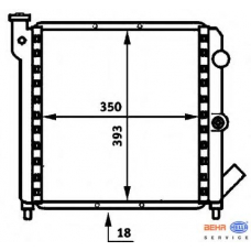 8MK 376 716-381 HELLA Радиатор, охлаждение двигателя