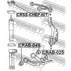 CRAB-049 FEBEST Подвеска, рычаг независимой подвески колеса