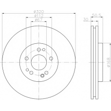 MDC1304R MINTEX Тормозной диск