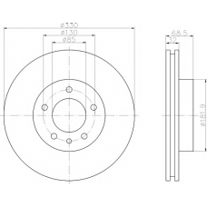 8DD 355 109-721 HELLA PAGID Тормозной диск