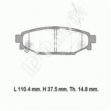 IBR-1704 IPS Parts Комплект тормозных колодок, дисковый тормоз