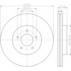 8DD 355 117-801 HELLA Тормозной диск