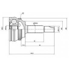 AW1510125A AYWIPARTS Шарнирный комплект, приводной вал