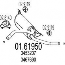 01.61950 MTS Глушитель выхлопных газов конечный
