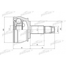 PCV1245 PATRON Шарнирный комплект, приводной вал