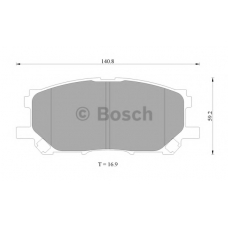 0 986 AB2 391 BOSCH Комплект тормозных колодок, дисковый тормоз