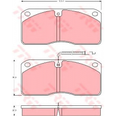 GDB5057 TRW Комплект тормозных колодок, дисковый тормоз