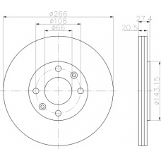 MDC990 MINTEX Тормозной диск