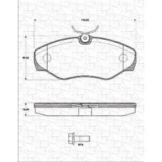 363702161227 MAGNETI MARELLI Комплект тормозных колодок, дисковый тормоз