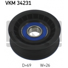 VKM 34231 SKF Паразитный / ведущий ролик, поликлиновой ремень