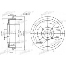 PDR1156 PATRON Тормозной барабан