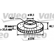 186762 VALEO Тормозной диск