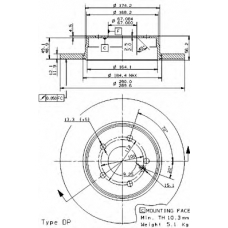 08.9175.10 BREMBO Тормозной диск