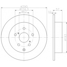 8DD 355 114-371 HELLA PAGID Тормозной диск