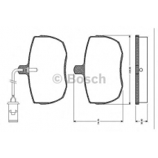 0 986 TB2 491 BOSCH Комплект тормозных колодок, дисковый тормоз