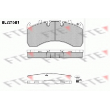 BL2215B1 FTE Комплект тормозных колодок, дисковый тормоз