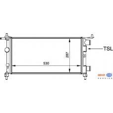 8MK 376 722-444 HELLA Радиатор, охлаждение двигателя