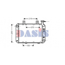 100060N AKS DASIS Радиатор, охлаждение двигателя