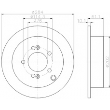 MDC1545 MINTEX Тормозной диск