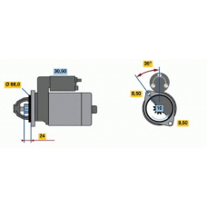 0 986 011 600 BOSCH Стартер