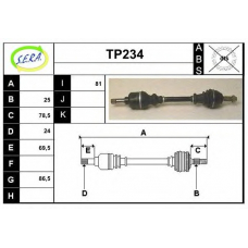 TP234 SERA Приводной вал