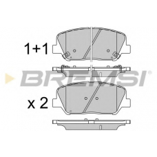 BP3530 BREMSI Комплект тормозных колодок, дисковый тормоз