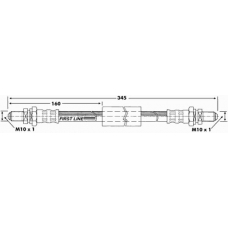 FBH6154 FIRST LINE Тормозной шланг