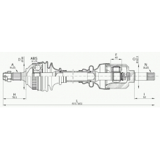 DRS6202.00 OPEN PARTS Приводной вал