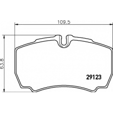 8DB 355 005-381 HELLA Комплект тормозных колодок, дисковый тормоз