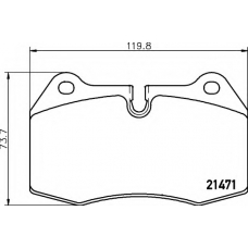 8DB 355 018-211 HELLA Комплект тормозных колодок, дисковый тормоз