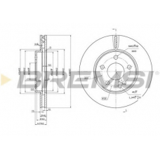 DBB316V BREMSI Тормозной диск