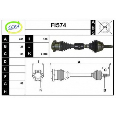 FI574 SERA Приводной вал