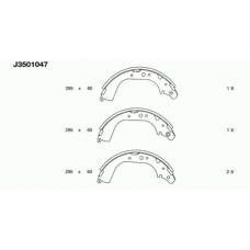 J3501047 NIPPARTS Комплект тормозных колодок