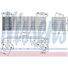 90756 NISSENS масляный радиатор, двигательное масло