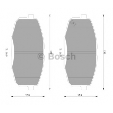 0 986 AB3 094 BOSCH Комплект тормозных колодок, дисковый тормоз