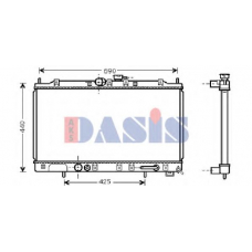 140036N AKS DASIS Радиатор, охлаждение двигателя