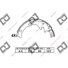 BS1037 DJ PARTS Комплект тормозных колодок