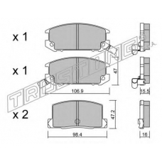 770.0 TRUSTING Комплект тормозных колодок, дисковый тормоз