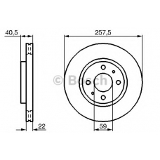 0 986 479 B43 BOSCH Тормозной диск