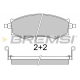 BP2572 BREMSI Комплект тормозных колодок, дисковый тормоз