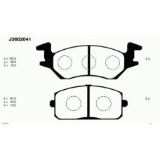J3602041 NIPPARTS Комплект тормозных колодок, дисковый тормоз