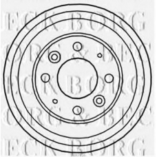 BBR7156 BORG & BECK Тормозной барабан