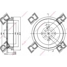 BR1030 DJ PARTS Тормозной барабан