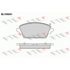 BL1668A1 FTE Комплект тормозных колодок, дисковый тормоз