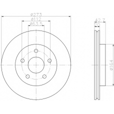 8DD 355 106-151 HELLA PAGID Тормозной диск