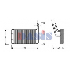 259080N AKS DASIS Теплообменник, отопление салона