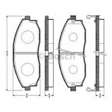 0 986 TB2 345 BOSCH Комплект тормозных колодок, дисковый тормоз